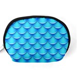 blue scale pattern Accessory Pouch (Medium) Back