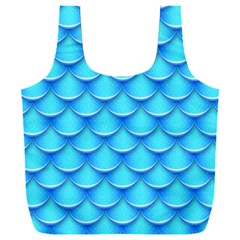 Blue Scale Pattern Full Print Recycle Bag (xxl)