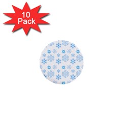 Snowflakes Pattern 1  Mini Buttons (10 Pack)  by designsbymallika