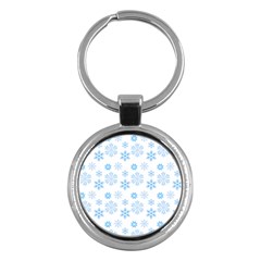 Snowflakes Pattern Key Chain (round)