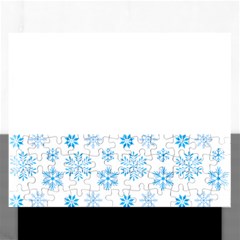 Snowflakes Pattern Rectangular Jigsaw Puzzl by designsbymallika