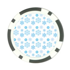 Snowflakes Pattern Poker Chip Card Guard (10 Pack) by designsbymallika