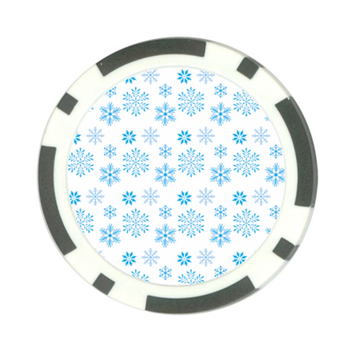 snowflakes pattern Poker Chip Card Guard (10 pack)