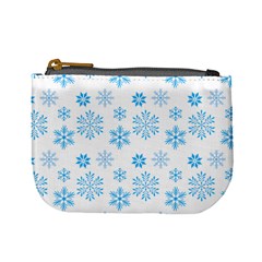 Snowflakes Pattern Mini Coin Purse by designsbymallika