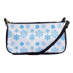 Snowflakes Pattern Shoulder Clutch Bag by designsbymallika