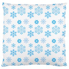 Snowflakes Pattern Large Cushion Case (two Sides) by designsbymallika