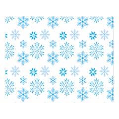 Snowflakes Pattern Double Sided Flano Blanket (large)  by designsbymallika