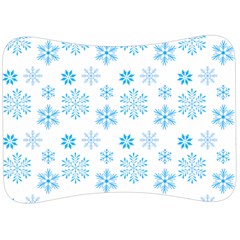 Snowflakes Pattern Velour Seat Head Rest Cushion by designsbymallika