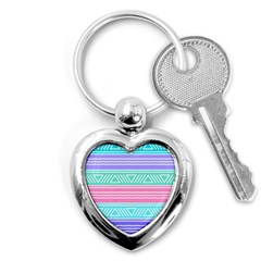 Aztec Print Key Chain (heart) by designsbymallika