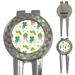 Cactus Pattern 3-in-1 Golf Divots by designsbymallika