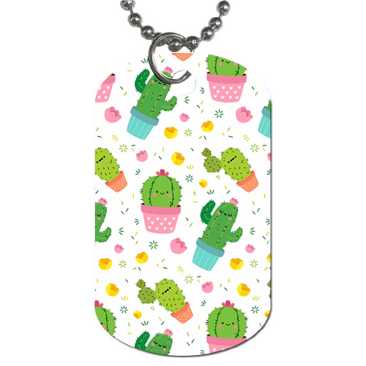 cactus pattern Dog Tag (Two Sides)