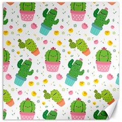 Cactus Pattern Canvas 16  X 16  by designsbymallika