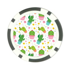 Cactus Pattern Poker Chip Card Guard (10 Pack) by designsbymallika