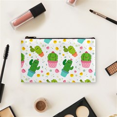 Cactus Pattern Cosmetic Bag (small) by designsbymallika