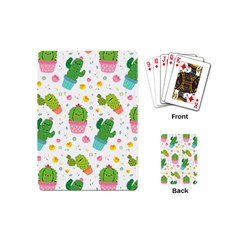 Cactus Pattern Playing Cards Single Design (mini) by designsbymallika