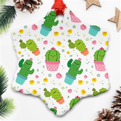 Cactus Pattern Ornament (snowflake) by designsbymallika