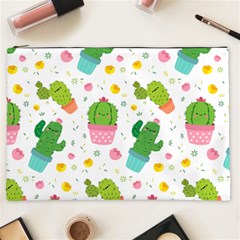 Cactus Pattern Cosmetic Bag (xxl) by designsbymallika