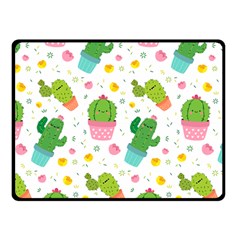 Cactus Pattern Double Sided Fleece Blanket (small)  by designsbymallika