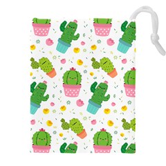 Cactus Pattern Drawstring Pouch (4xl)