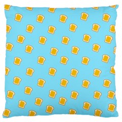 I Love Bread Large Cushion Case (two Sides) by designsbymallika