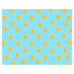 I Love Bread Double Sided Flano Blanket (medium)  by designsbymallika