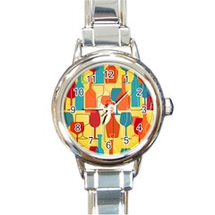 I Love Wine Round Italian Charm Watch by designsbymallika