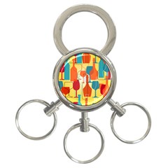 I Love Wine 3-ring Key Chain by designsbymallika