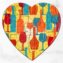 I Love Wine Jigsaw Puzzle (heart) by designsbymallika