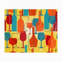 I Love Wine Small Glasses Cloth by designsbymallika