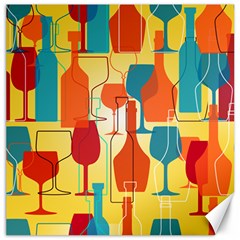 I Love Wine Canvas 12  X 12  by designsbymallika