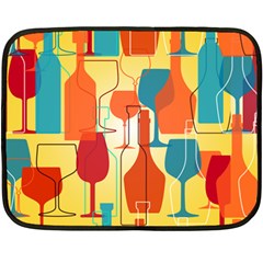 I Love Wine Double Sided Fleece Blanket (mini)  by designsbymallika