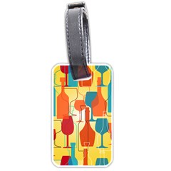 I Love Wine Luggage Tag (one Side) by designsbymallika