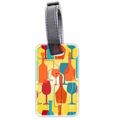 I Love Wine Luggage Tag (two Sides) by designsbymallika