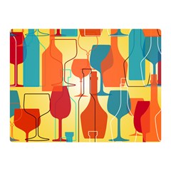 I Love Wine Double Sided Flano Blanket (mini)  by designsbymallika