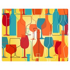 I Love Wine Double Sided Flano Blanket (medium)  by designsbymallika