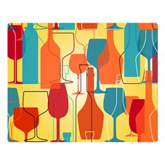 I Love Wine Double Sided Flano Blanket (large)  by designsbymallika