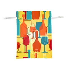 I Love Wine Lightweight Drawstring Pouch (m) by designsbymallika