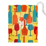 i love wine Drawstring Pouch (4XL) Front