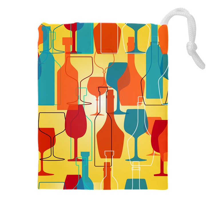 i love wine Drawstring Pouch (4XL)