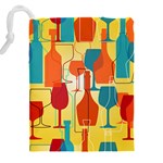 i love wine Drawstring Pouch (4XL) Back