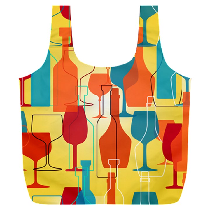 i love wine Full Print Recycle Bag (XXL)