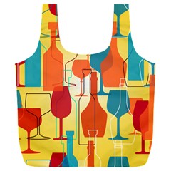 I Love Wine Full Print Recycle Bag (xxxl) by designsbymallika