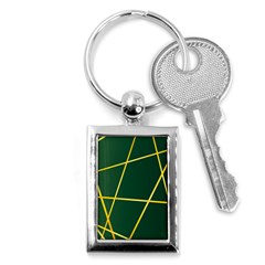 Golden Lines Pattern Key Chain (rectangle) by designsbymallika