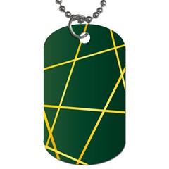 Golden Lines Pattern Dog Tag (two Sides) by designsbymallika