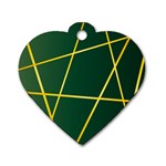 golden lines pattern Dog Tag Heart (Two Sides) Back