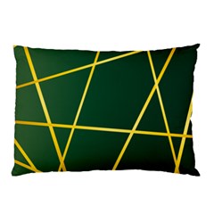 Golden Lines Pattern Pillow Case by designsbymallika