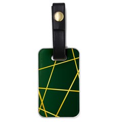 Golden Lines Pattern Luggage Tag (one Side) by designsbymallika