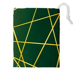 Golden Lines Pattern Drawstring Pouch (4xl)