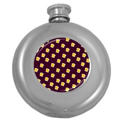 I Love Bread Round Hip Flask (5 Oz) by designsbymallika