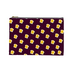 I Love Bread Cosmetic Bag (large) by designsbymallika